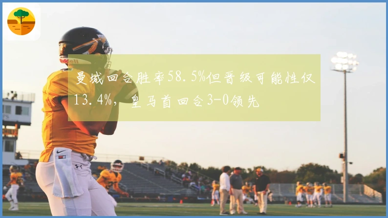 曼城回合胜率58.5%但晋级可能性仅13.4%，皇马首回合3-0领先